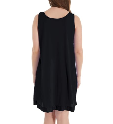 Exquisite Form Women\'s 30107 Nylon Tricot Sleeveless Short Knee Length Nightgown - Thumbnail 2