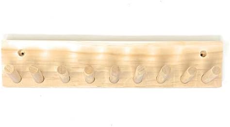 MWC Baseball Bat Rack Natural Finish Meant to Hold Up to 8 Mini Size Collectible Bats Holder Display