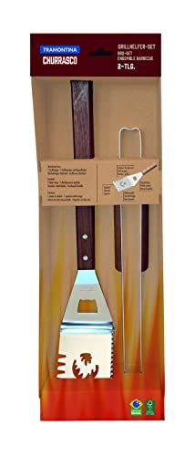 Tramontina Utensile Per Barbecue Churrasco Set, Legno Di Acciaio Inox, Marrone