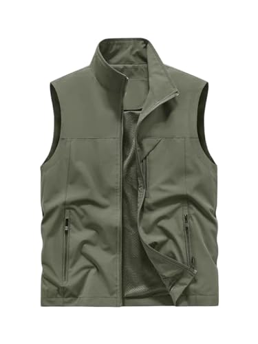Chaleco cargo cuello alto y cremallera con diseño multibolsillos funcional 2