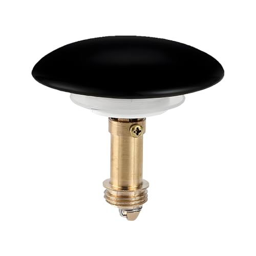 Tapón desplegable negro mate para fregadero, tapón de 66 mm para tocador de baño, lavabo y lavabo