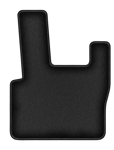 Tapis conducteur DAF XF105 en velours noir Durban pour utilitaire 2006 avec dessous caoutchouc