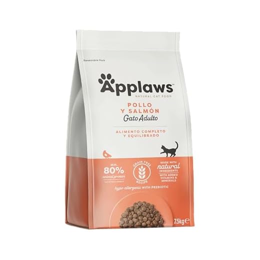Applaws Comida seca para gatos, pollo y salmón extra/adulto, 7.5 kg