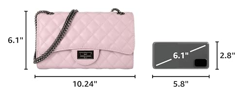 Image of Gladdon Quilted Crossbody Purse for Women Trendy Shoulder Bags | Stylish Shoulder Purse,Quilted Pattern,Structured bag,Chain Strap,Spacious Enough,Casual and Dressy Outfits,Any Occasion