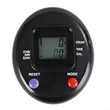 Digitaler Schrittzähler mit LCD-Display für Training für Fahrrad und Rudergerät, Cardio-Ausrüstung, Timer, Tracking Distanz, Kalorien und Scan-Funktion, Schwarz