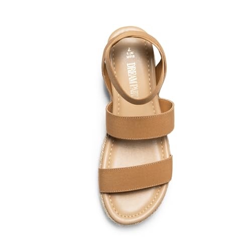 Image of DREAM PAIRS Strappy Espadrille Platform Wedge Sandals for Women Dressy Summer, Comfortable Open Toe Sandals with Cushioned Insole and Ankle Strap Buckle