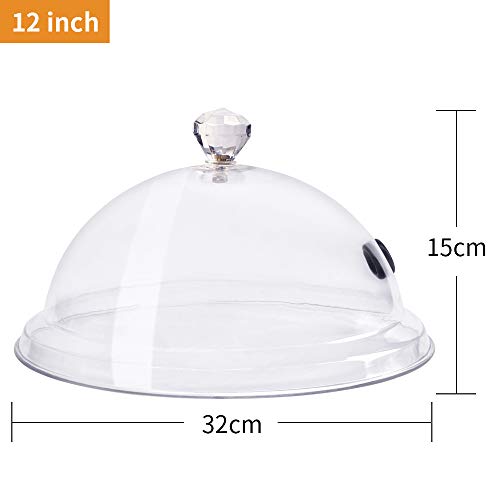 NEXT-SHINE Smoke Infuser Food Dome Cover 12 inch Plastic Lid Work for Plates Glasses Bowls with GM1100, Smoking Gun Specialized Accessory for Meat Cocktail Drinks BBQ - Thumbnail 7