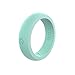 QALO Women's Classic Silicone Ring, Aqua, Size 7