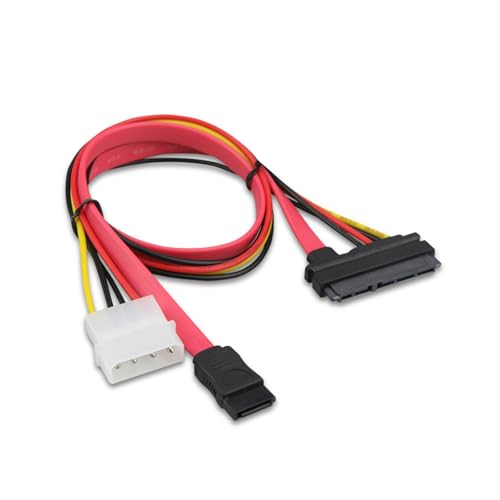 Cable combinado SATA 30 cm con adaptador de alimentación 4-pin