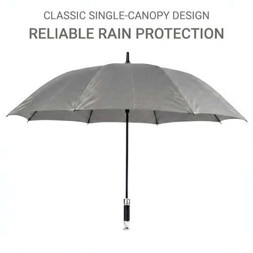 Image of ginoya brothers Large Golf Umbrella with UV Protection and Windproof Oversized Canopy, Wooden Handle or Ergonomic Comfort Grip, Quick-Dry Water-Repellent Fabric for Rain and Sun