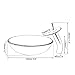 MEKKHALA Bathroom Tempered Glass Vessel Sink Black & Blue Round Wash Basin Bowl Waterfall Mixer Chrome Brass Faucets Pop-up Drain Combo With Cold & Hot Water Hoses