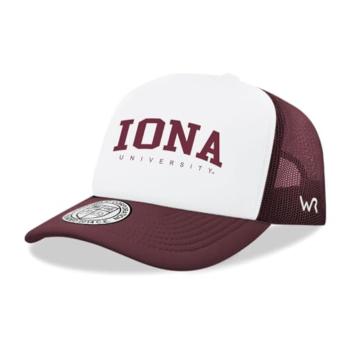 BH Fashion Company Iona College Gaels Trucker Mesh Snapback Game Day Hat White/Maroon