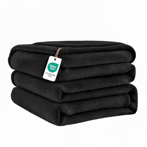 Good Nite Kuscheldecke Flauschig, Decke Tagesdecken Sofadecke Wohndecke Fleecedecke 130x150cm Schwarz Soft Warme Decken, Fluffy Blanket – Ansicht 1