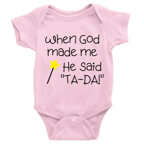 Ta Da! God Made Me Baby Boy Girl Christian Clothes Newborn Organic Bodysuit Romper