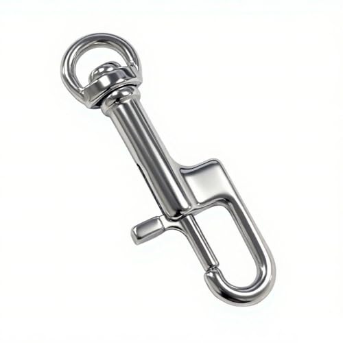 QAVBFA Swivel Bolt Snap Diving Clips Premium Stainless Steel Single Ended Snap Hooks Buckle for Pet Leash Scuba Diving and More (84mm)