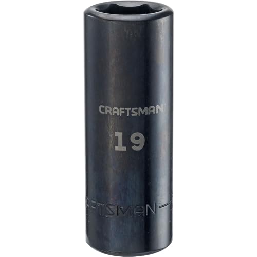 Image of CRAFTSMAN Deep Impact Socket, Metric, 1 /2-Inch Drive, 19mm (CMMT16080)