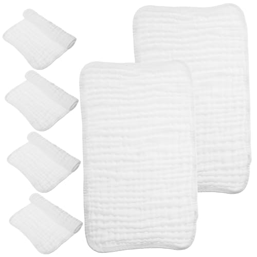 HEMOTON 6piezas Toallitas De Algodón Recién Nacidos Paño Facial Suave para Babas y Eructar