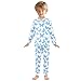 miaozhen Pajama Set Fashion Blue Butterfly White Pjs Winter 24M