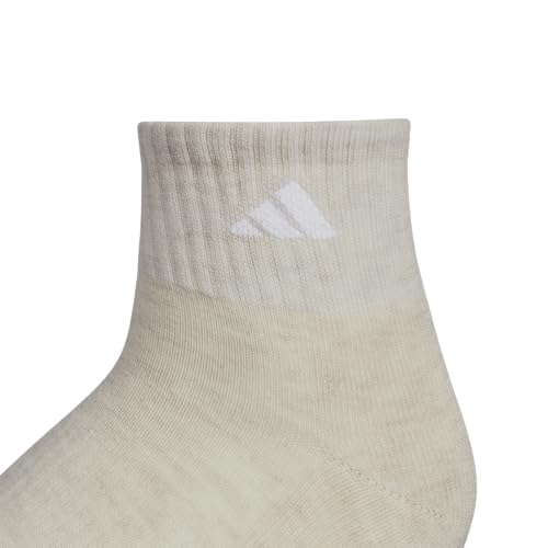 Image of adidas Women's Athletic Cushioned Quarter Ankle Socks (6 Pairs) Durable & Comfortable