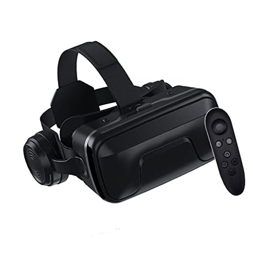 VR-headset Bluetooth fjärrkontroll Virtual Reality Headsets VR glasögon för 3D-filmspel för iPhone 12/Pro/Max/11/X/8/7/6 för Samsung S10/S9/Note10/9 Android-telefoner, 4,7–6,8 tum, H109ZJ