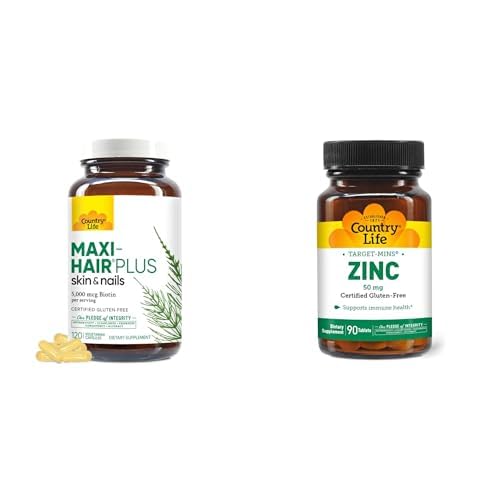 Country Life Bundle - Maxi-Hair Plus Capsules 120's & Zinc 50MG Capsules 90's