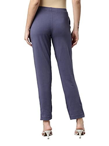 Image of GO COLORS Womens Regular Fit Cotton Kurti Pants (Dark Jean Blue S)