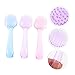 IWOWHERO 6pcs Facial Cleansing Brush Handle Nail Brush and Face Scrubber for Gentle Exfoliation Cleaning of Pores and Nails Ergonomic Grip Suitable for All Skin Types
