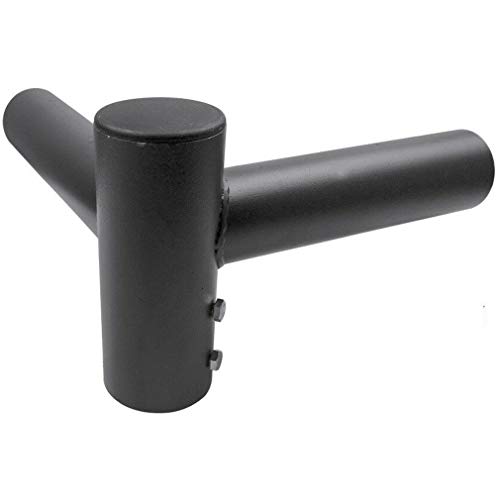 2LED Tenon Adapter with 2 Horizontal 90 Degree Tenons,Twin Spoke Pole Top Mount,for LED Shoebox Parking Lot Light,Floodlight,Outdoor Post Light Accessories,Bronze&Heavy Duty Steel