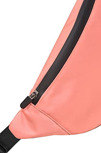 Image of Unisex Waist Pack Travel Handy Hiking Zip Pouch Elegant Style Document Money Phone Belt Sport Bag Bum Bag for Men and Women Nylon Adjustable Strap (Peach Pink)