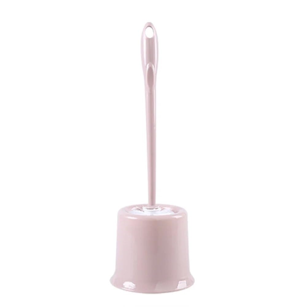 Toilet Brush Plastic Handle Set with Detachable Round Brushes Corner Cleaning Tool Clean