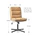 Executive Desk Chair Executive Office Chair High Back All Day Comfort Ergonomic Lumbar Support, PU Leather PC Desk Chair with Metal Base Office Chair (Color : B)