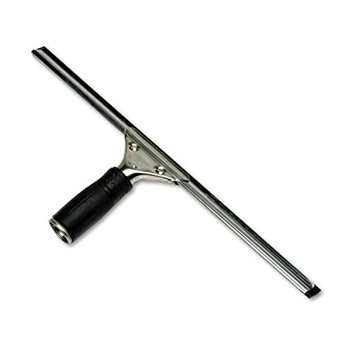 Image of Unger Professional Steel Window and Glass Squeegee with Replacement Rubber, 16 Inch (Pack of 1)