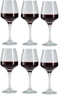 Wine Glasses. Contemporary Drinking Glass Set. (Pack of 6) (295 cc/ml)