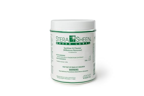 STERA SHEEN GREEN LABEL Sanitizer/Cleaner/Milkstone Remover, 4 lb Jar