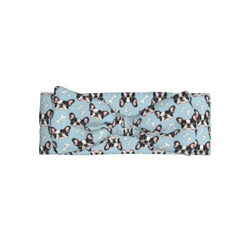 Cartoon Cute French Bulldog Print Baby Girl Bows Headbands Baby Girls Newborn Headbands Infant Toddlers 0-6 Months