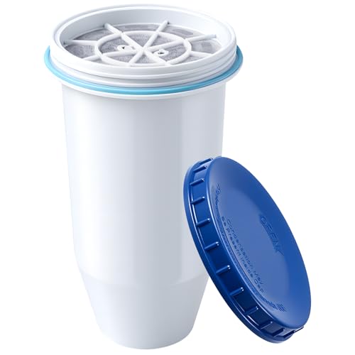 Recogwood 0 TDS Water Filter Replacement for Zero Pitcher & Dispenser | Upgraded 6-Stage Filtration | Removes 99.9% of Lead, Chromium, PFOA/PFOS | Compatible with ZR-001, ZR-004, ZR-017 | 1-Pack