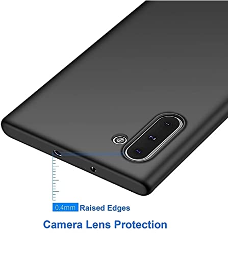 Image of Mobile Back Cover Case for Samsung Galaxy Note10, SM-N970F /DS (Silicone Case|CameraProtection|Black SC1510)