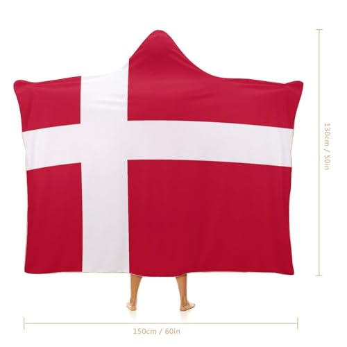 Plaid drapeau Danemark 127x152 cm en velours chaud pour canapé - 3