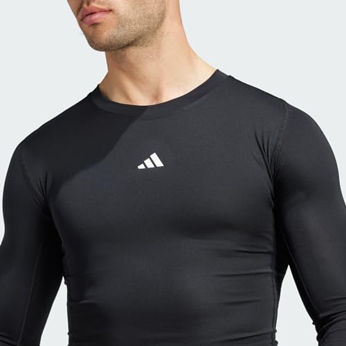adidas Herren Techfit Compression Training Longsleeve Tee, Black, XS