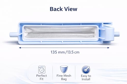 Image of AMAZOR Washing Machine Magic Filter | Universal Lint Filter /Dust Filter /Waste Collector /Drain Jali for Semi & Fully Automatic Washing Machines (Compatible for haier. Height 13.5 Cm)