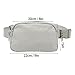 RiToEasysports Waist Bag, Sports Waist Belt Pouch Large Capacity Adjustable 60-120CM with Metal Zipper for Running Cycling Travel (Grey)