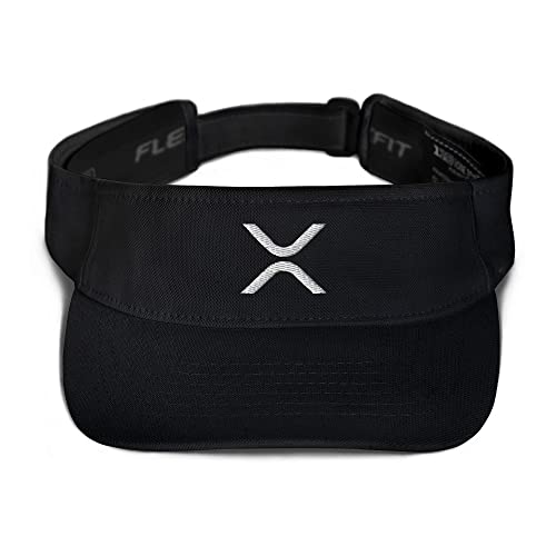 Hogue WS LLC Ripple XRP Cryptocurrency Logo Hat (Embroidered Visor) Black