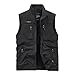 Produktbild FAJIAYI Herren-Weste Mit Multi-Pocket Waistcoat Outdoor-Sportweste Ärmellose Atmungsaktive Freizeitweste Für Fotografie-Angelreisen,Schwarz,XXL