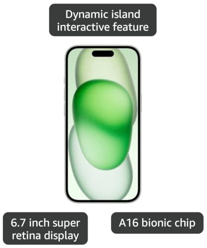 Image of Apple iPhone 15 Plus, 512GB, Green - TracFone (Renewed)