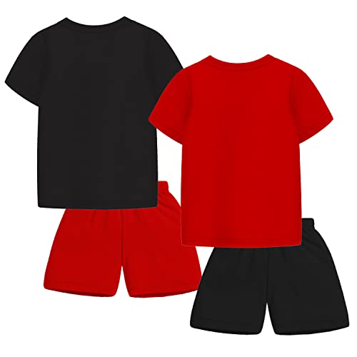 Image of Trampoline Boys Regular Fit T-Shirt and Shorts Set -Pack of 2