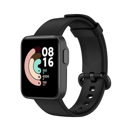 Image of YODI Soft Silicone With Metal Buckal Classic Strap Bands for Redmi Watch 2 Lite /Redmi GPS Smart Watch Only, Comfort and Flexible Straps for Men Women and Kids (BLACK)