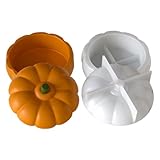 Xujuika Kürbis-Silikonform | Halloween-Kürbisglas-Silikonform – antihaftbeschichtete Heimdekoration zum Gießen von Wachs, Gips, Ton, Schokolade, Fondant, Schmuck, Fenster, Veranden, Party, Geburtstage