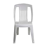 Duna - Silla de Plástico para Jardín Duna Bistro Blanca
