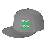 Worlds Dopest Mom Baseball Cap for Men Women Snapback Hat Hip Hop Style Flat Bill Hats Gray