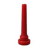  Mxfans - Boquilla de plástico para trompeta (8,6 x 2,7 cm), color rojo